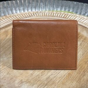 Brown Leather Carolina Panthers Wallet